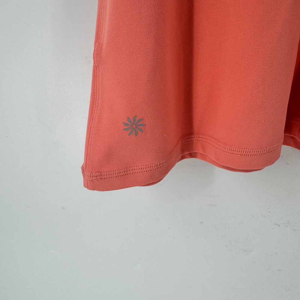 Athleta Aurora V-Neck Crop Tank Coral Pink Women Activewear Top Small - Picture 4 of 9